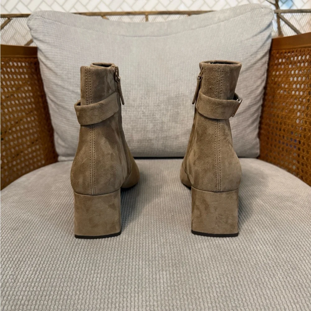 Tory Burch Georgia T Monogram Suede Ankle Boots